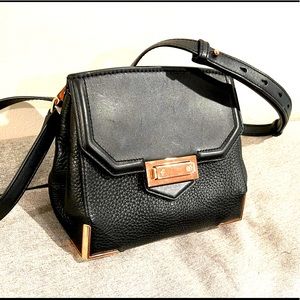 Alexander Wang Marion Black/Rose Gold Black Leather Cross Body Bag